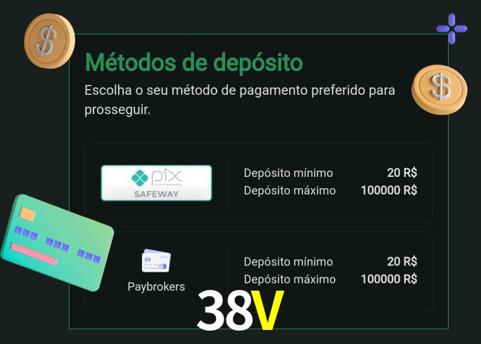 O cassino 38Vbet oferece uma grande variedade de métodos de pagamento